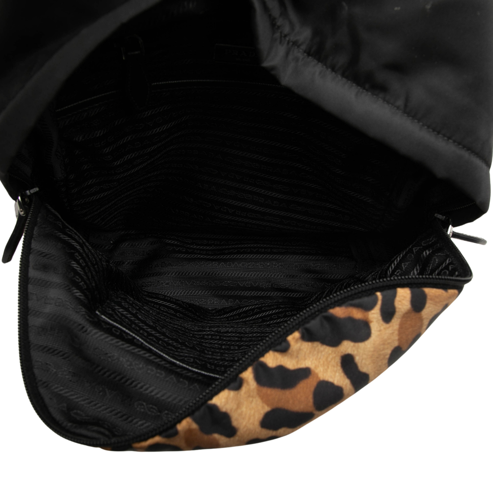 Pre-Loved Prada Leopard Print Tessuto Backpack - Picture 4 of 6